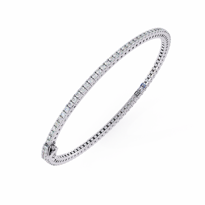 Classic 3.5 Ct Round Cut  Lab Grown Diamond Tennis Bracelet – 14K/18K Gold Elegance