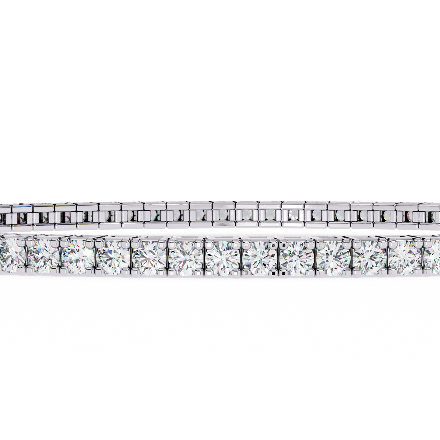 Classic 3.5 Ct Round Cut  Lab Grown Diamond Tennis Bracelet – 14K/18K Gold Elegance