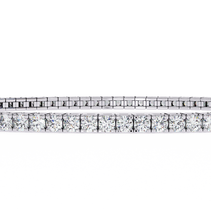 Classic 3.5 Ct Round Cut  Lab Grown Diamond Tennis Bracelet – 14K/18K Gold Elegance