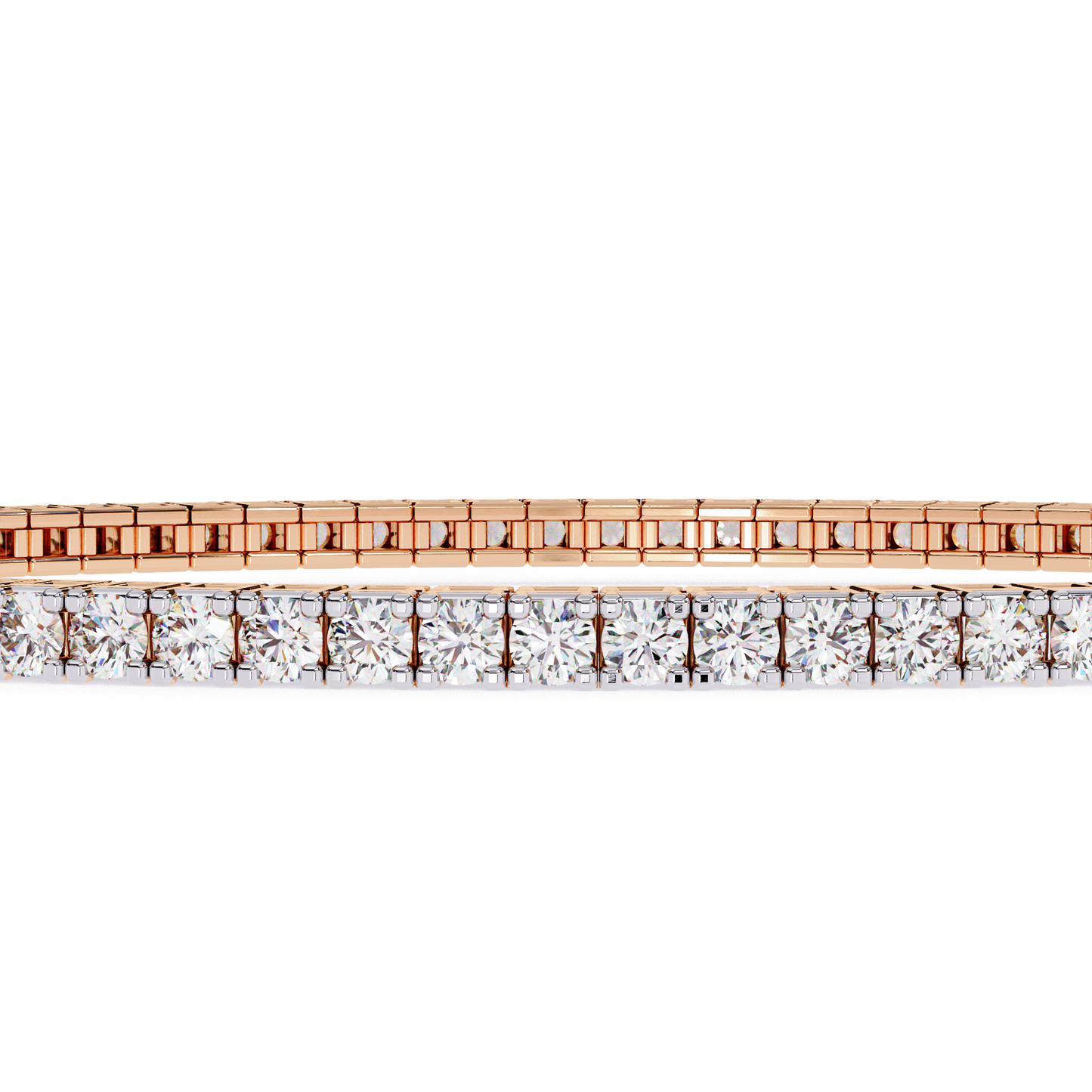 Classic 3.5 Ct Round Cut  Lab Grown Diamond Tennis Bracelet – 14K/18K Gold Elegance