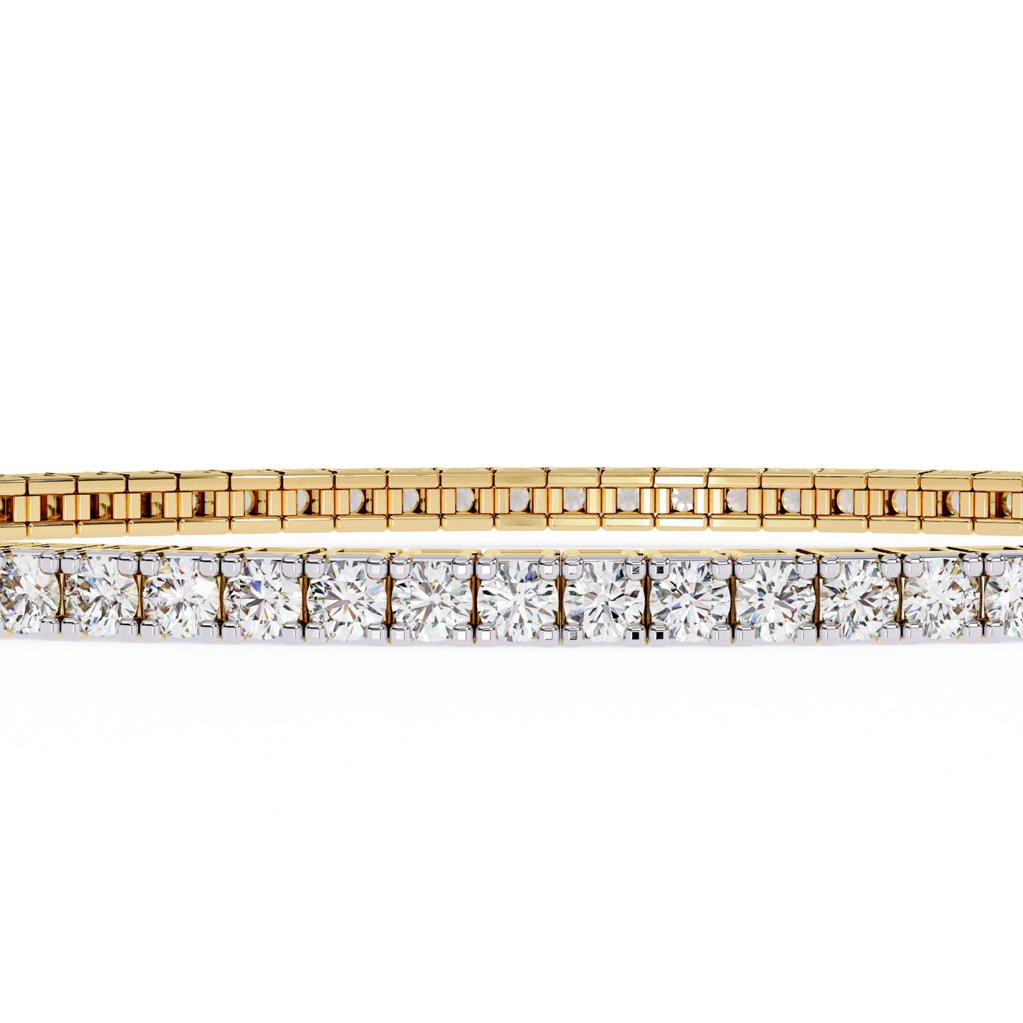 Classic 3.5 Ct Round Cut  Lab Grown Diamond Tennis Bracelet – 14K/18K Gold Elegance