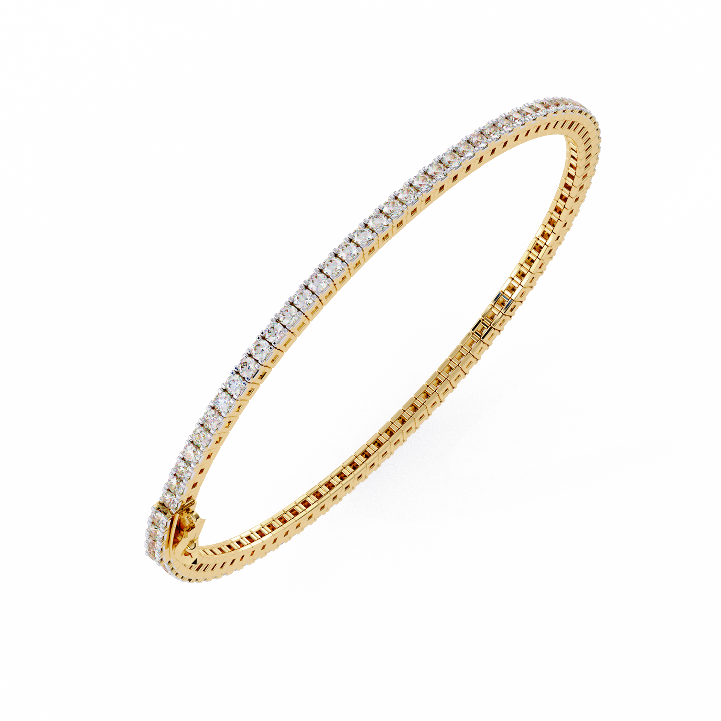 Classic 3.5 Ct Round Cut  Lab Grown Diamond Tennis Bracelet – 14K/18K Gold Elegance