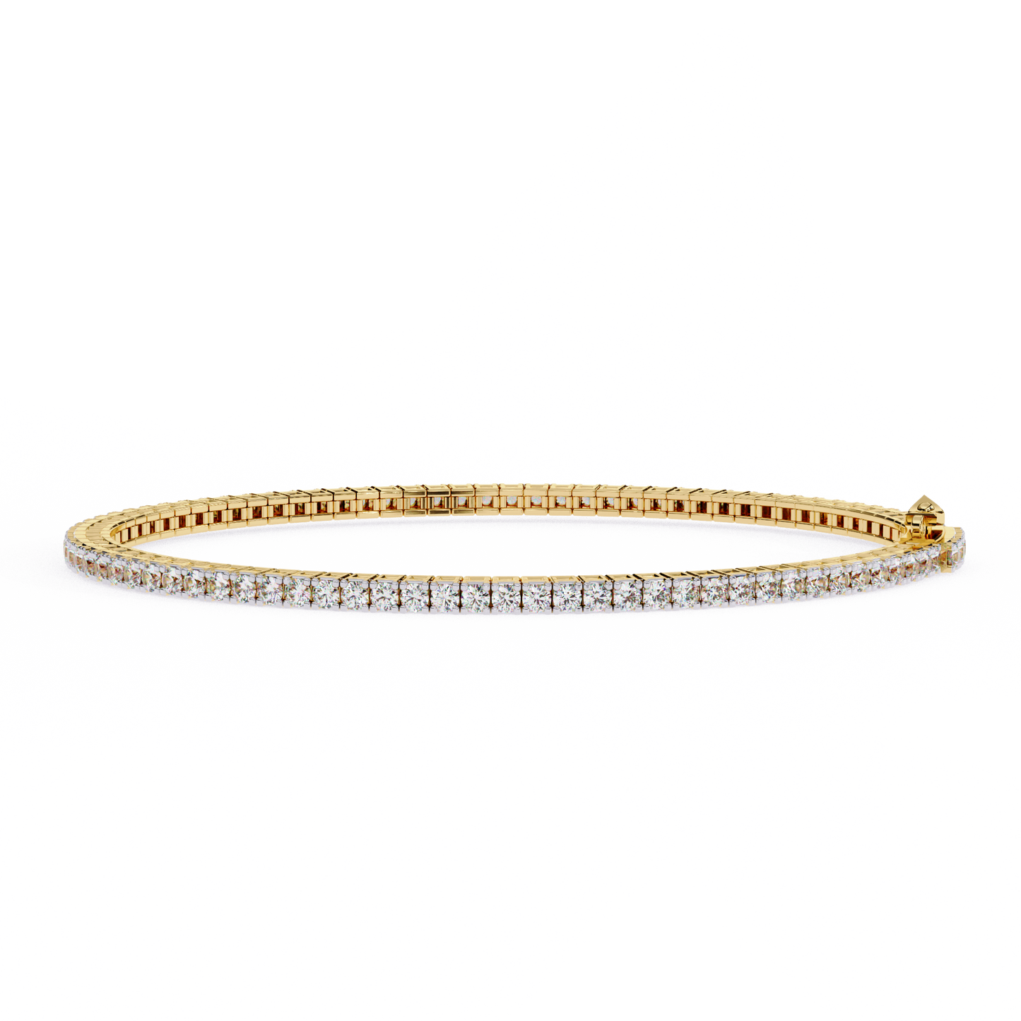Classic 3.5 Ct Round Cut  Lab Grown Diamond Tennis Bracelet – 14K/18K Gold Elegance