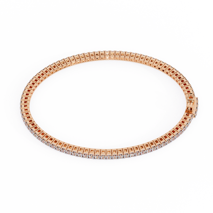 Classic 3.5 Ct Round Cut  Lab Grown Diamond Tennis Bracelet – 14K/18K Gold Elegance