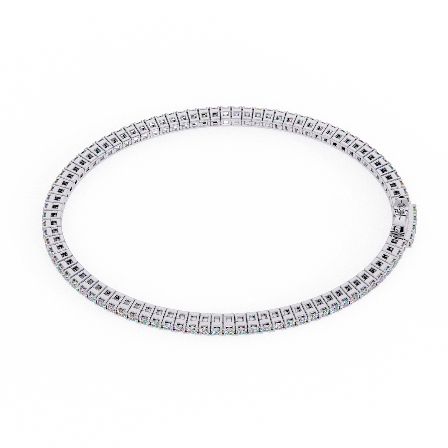 Classic 3.5 Ct Round Cut  Lab Grown Diamond Tennis Bracelet – 14K/18K Gold Elegance