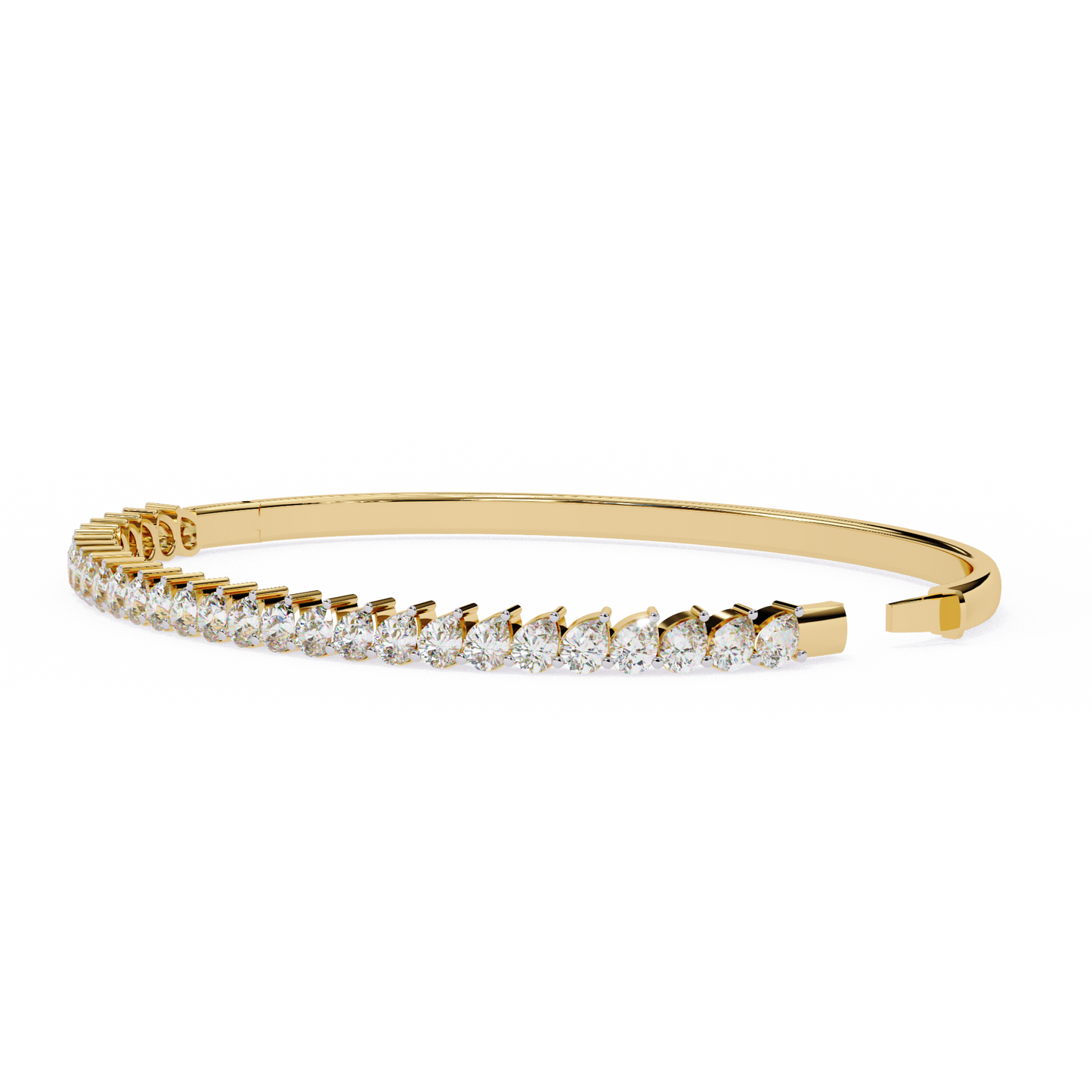 Timeless 4.52 Carat Pear-Shaped Lab Grown Diamond Bracelet
