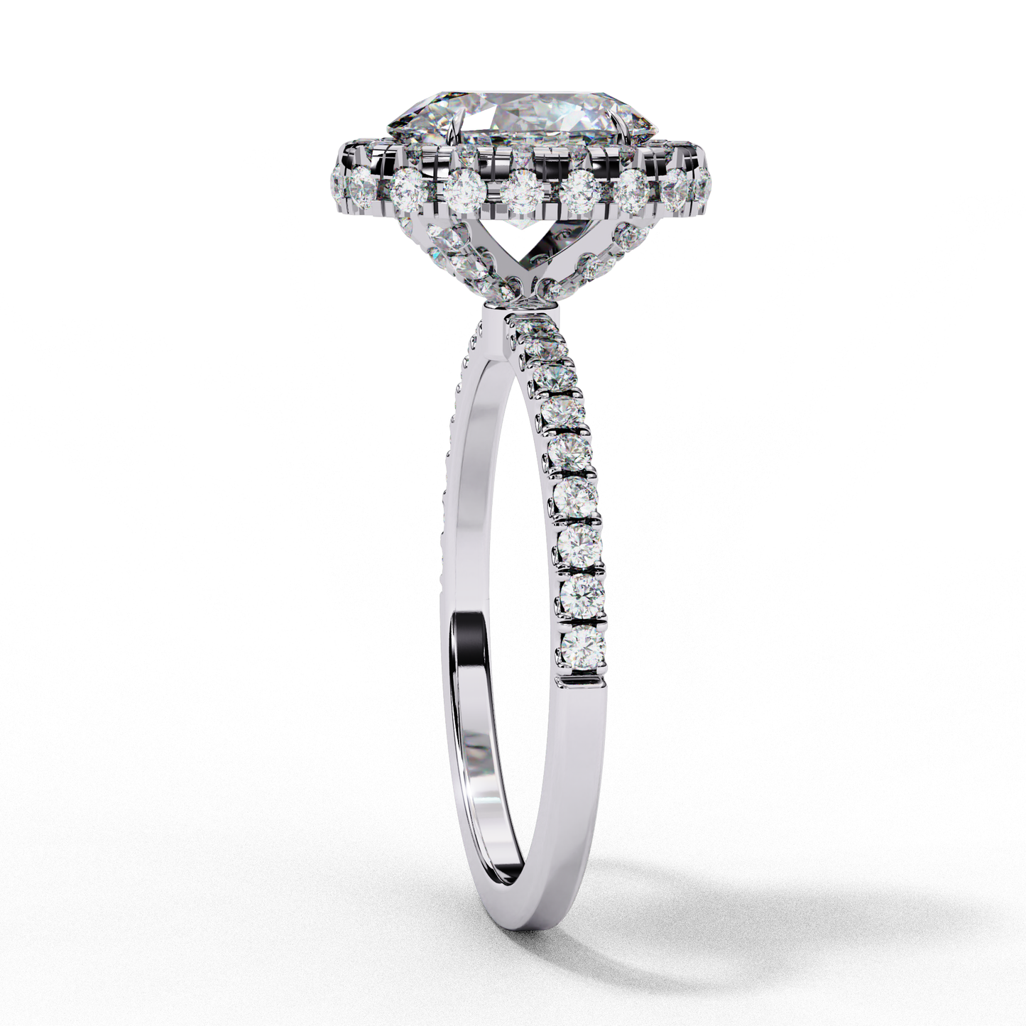 1.43 CT Oval Cut Lab Grown Diamond Engagement Ring, IGI Certified Lab Grown Oval Cut Diamond Ring