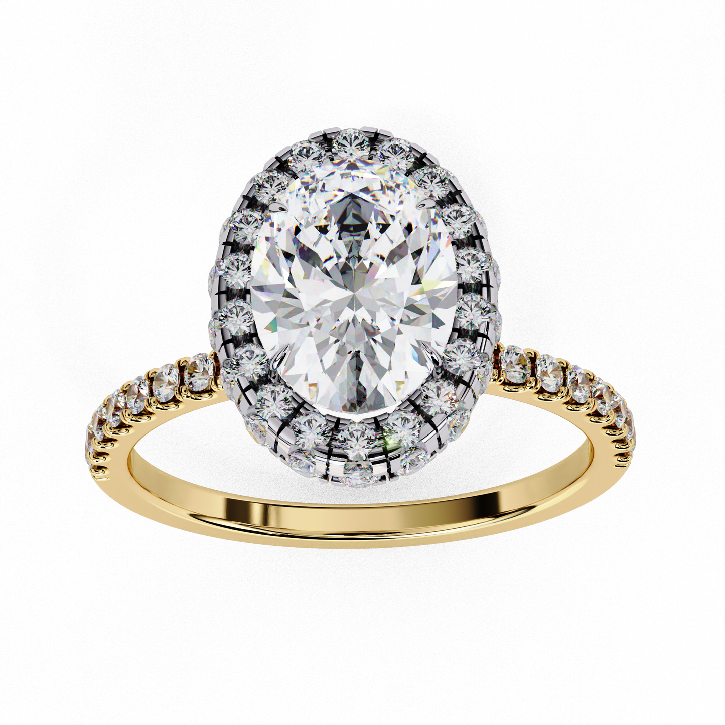 1.43 CT Oval Cut Lab Grown Diamond Engagement Ring, IGI Certified Lab Grown Oval Cut Diamond Ring