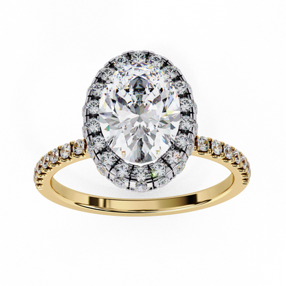 1.43 CT Oval Cut Lab Grown Diamond Engagement Ring, IGI Certified Lab Grown Oval Cut Diamond Ring