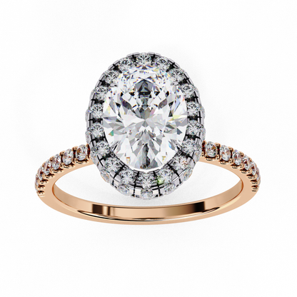1.43 CT Oval Cut Lab Grown Diamond Engagement Ring, IGI Certified Lab Grown Oval Cut Diamond Ring