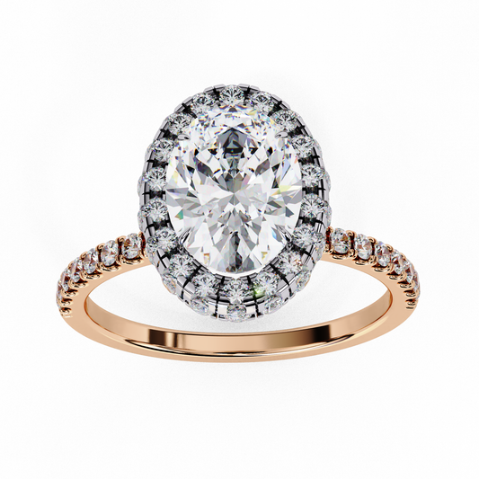 1.43 CT Oval Cut Lab Grown Diamond Engagement Ring, IGI Certified Lab Grown Oval Cut Diamond Ring