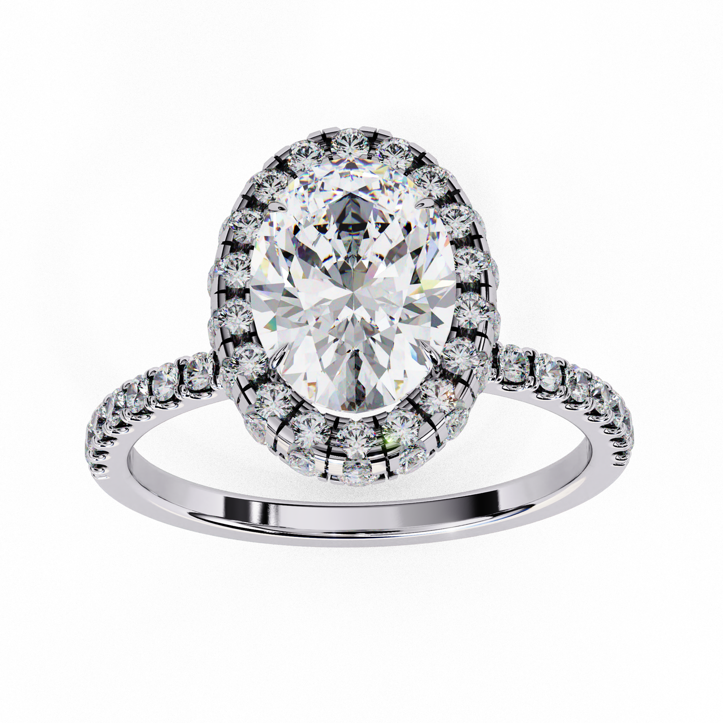 1.43 CT Oval Cut Lab Grown Diamond Engagement Ring, IGI Certified Lab Grown Oval Cut Diamond Ring