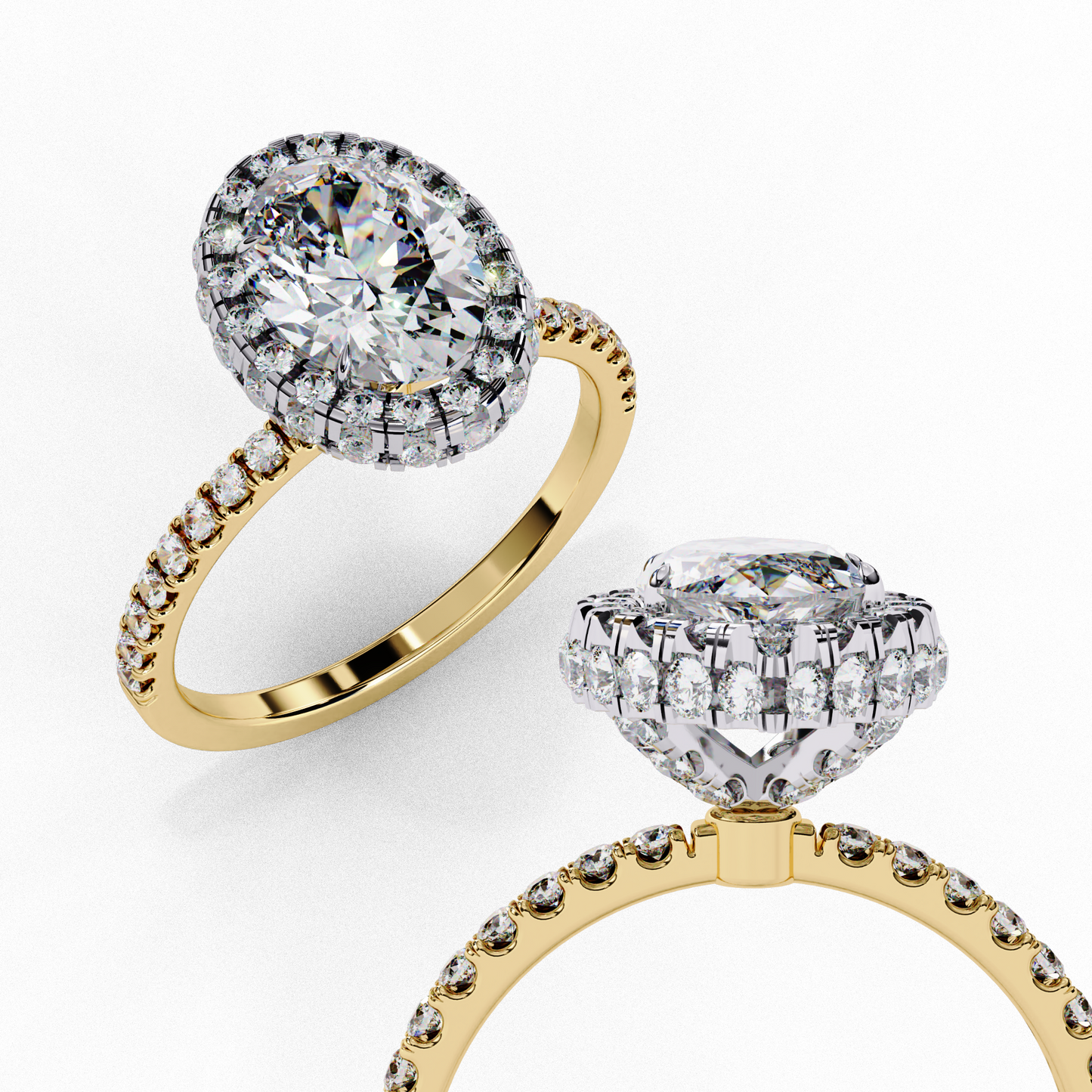 1.43 CT Oval Cut Lab Grown Diamond Engagement Ring, IGI Certified Lab Grown Oval Cut Diamond Ring