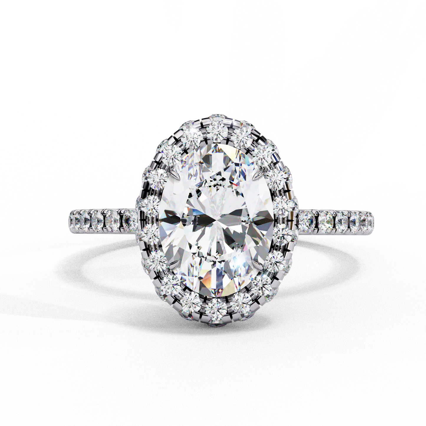 1.43 CT Oval Cut Lab Grown Diamond Engagement Ring, IGI Certified Lab Grown Oval Cut Diamond Ring