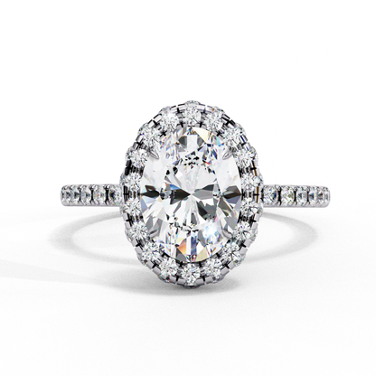 1.43 CT Oval Cut Lab Grown Diamond Engagement Ring, IGI Certified Lab Grown Oval Cut Diamond Ring