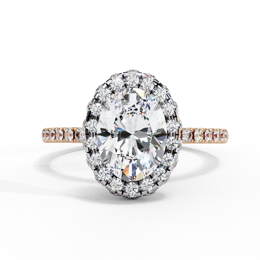 1.43 CT Oval Cut Lab Grown Diamond Engagement Ring, IGI Certified Lab Grown Oval Cut Diamond Ring