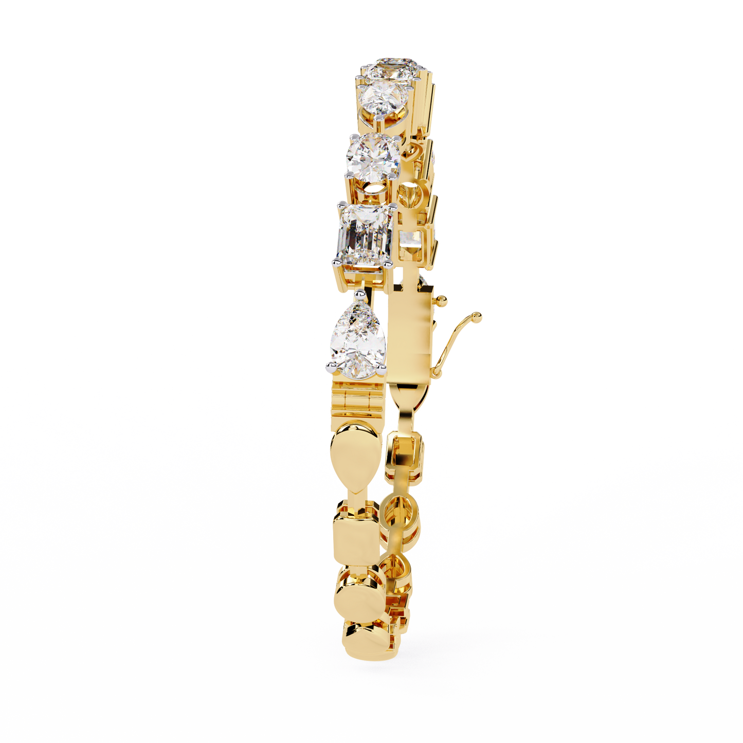 13.84 Ct Multi-Shape Statement Lab Grown diamond  Bracelet