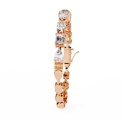 13.84 Ct Multi-Shape Statement Lab Grown diamond  Bracelet