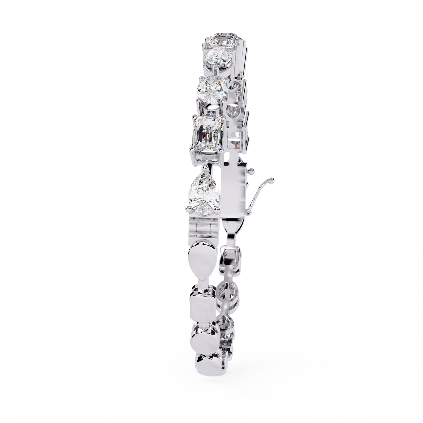 13.84 Ct Multi-Shape Statement Lab Grown diamond  Bracelet