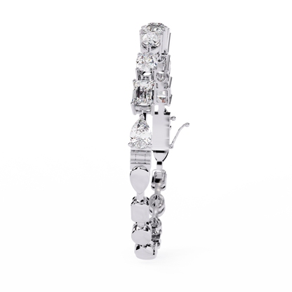 13.84 Ct Multi-Shape Statement Lab Grown diamond  Bracelet