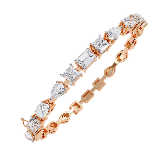 13.84 Ct Multi-Shape Statement Lab Grown diamond  Bracelet