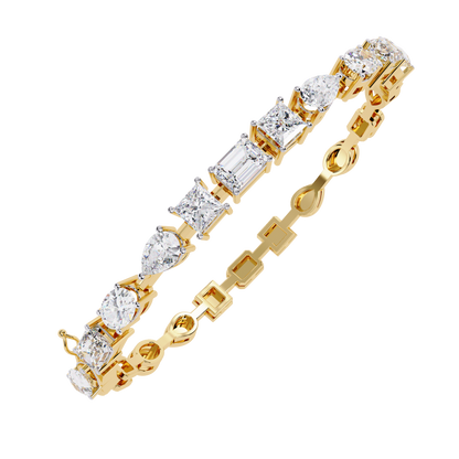 13.84 Ct Multi-Shape Statement Lab Grown diamond  Bracelet