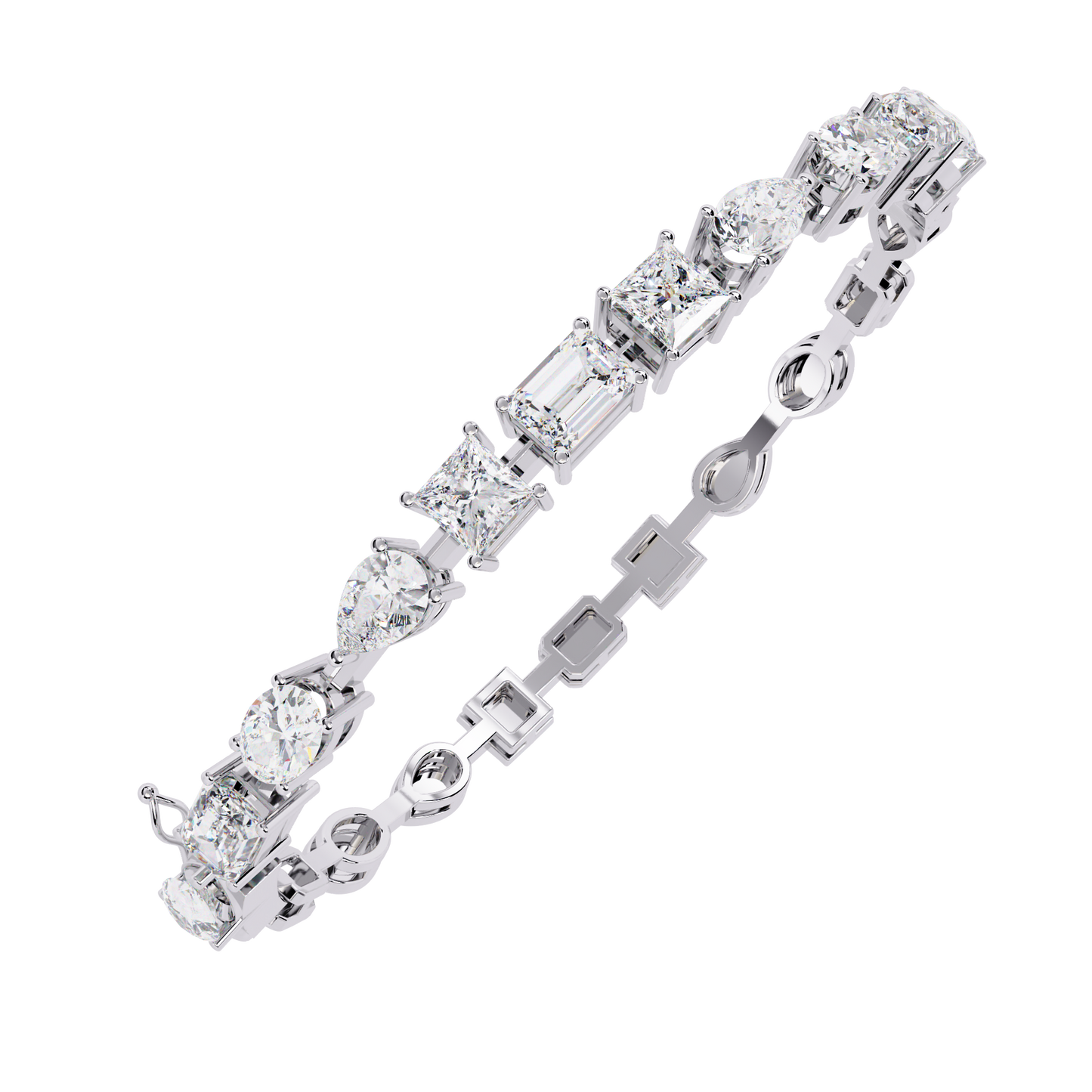 13.84 Ct Multi-Shape Statement Lab Grown diamond  Bracelet