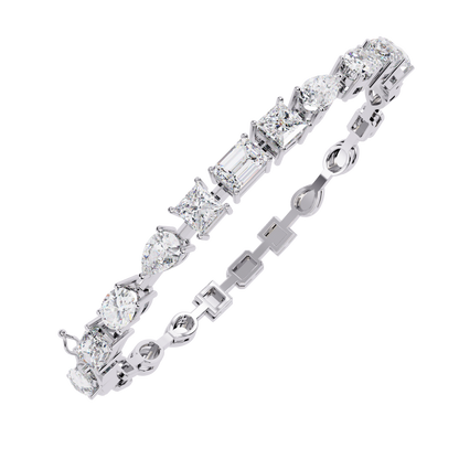 13.84 Ct Multi-Shape Statement Lab Grown diamond  Bracelet