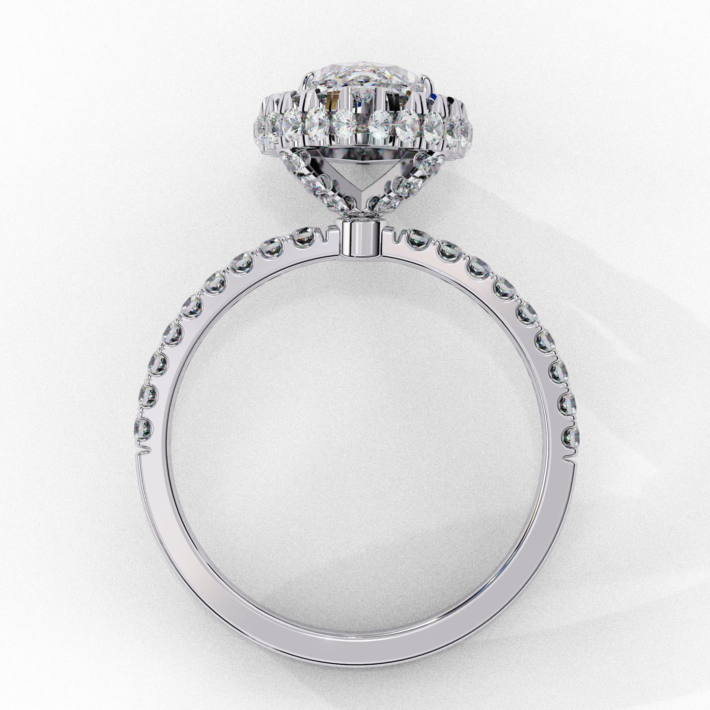 1.41 CT IGI Certified Marquise Cut IGI Certified Lab Grown Diamond Engagement Ring, Diamond Ring with accent and Halo