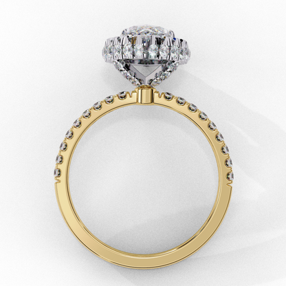 1.41 CT IGI Certified Marquise Cut IGI Certified Lab Grown Diamond Engagement Ring, Diamond Ring with accent and Halo