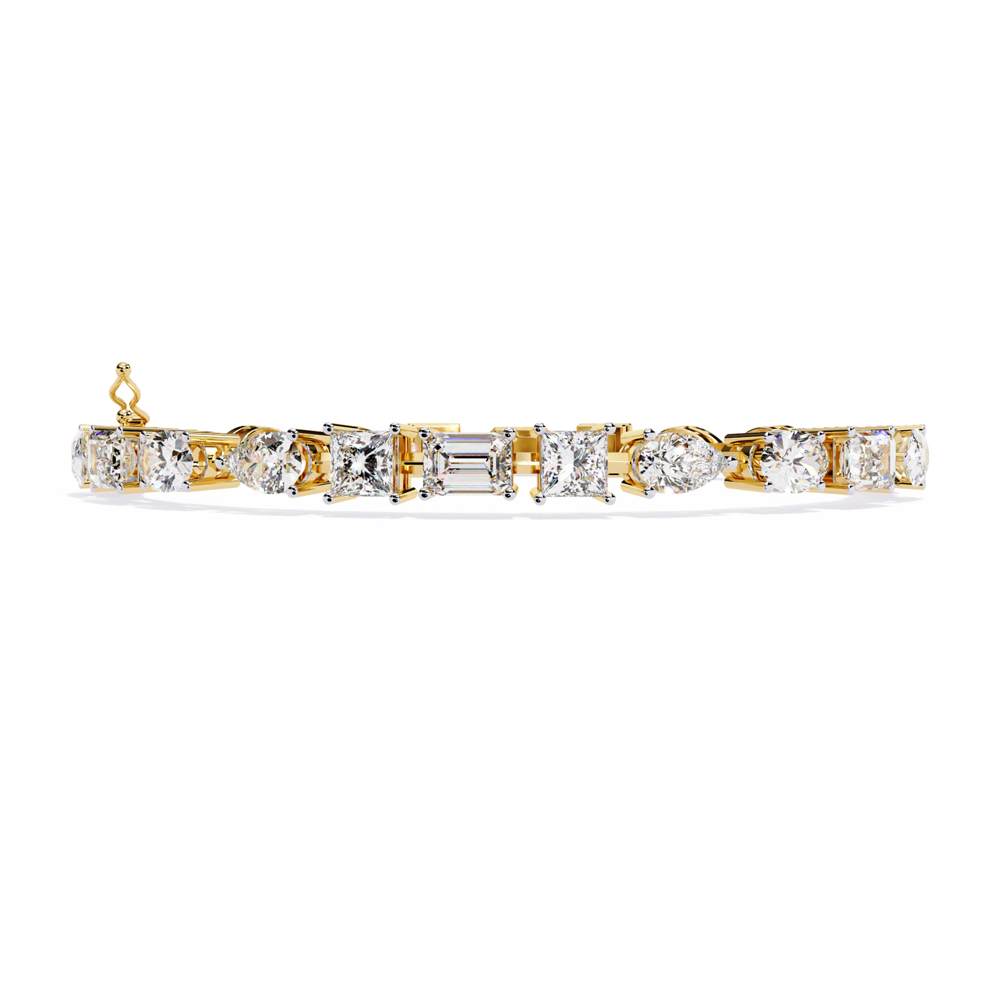 13.84 Ct Multi-Shape Statement Lab Grown diamond  Bracelet