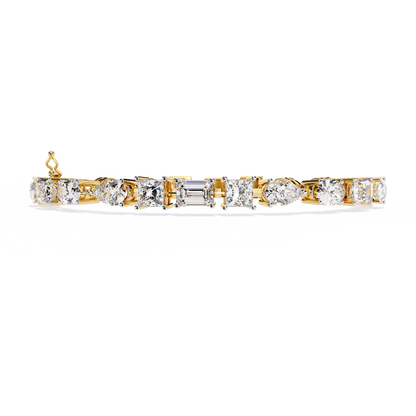 13.84 Ct Multi-Shape Statement Lab Grown diamond  Bracelet