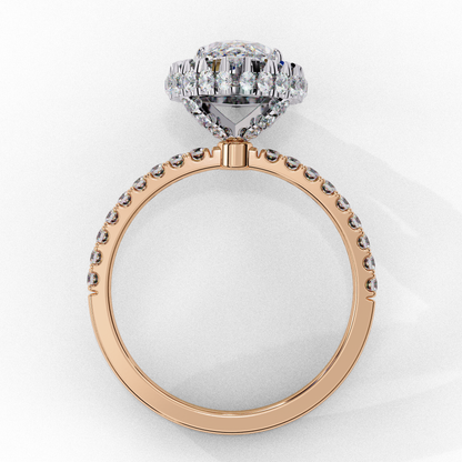 1.41 CT IGI Certified Marquise Cut IGI Certified Lab Grown Diamond Engagement Ring, Diamond Ring with accent and Halo