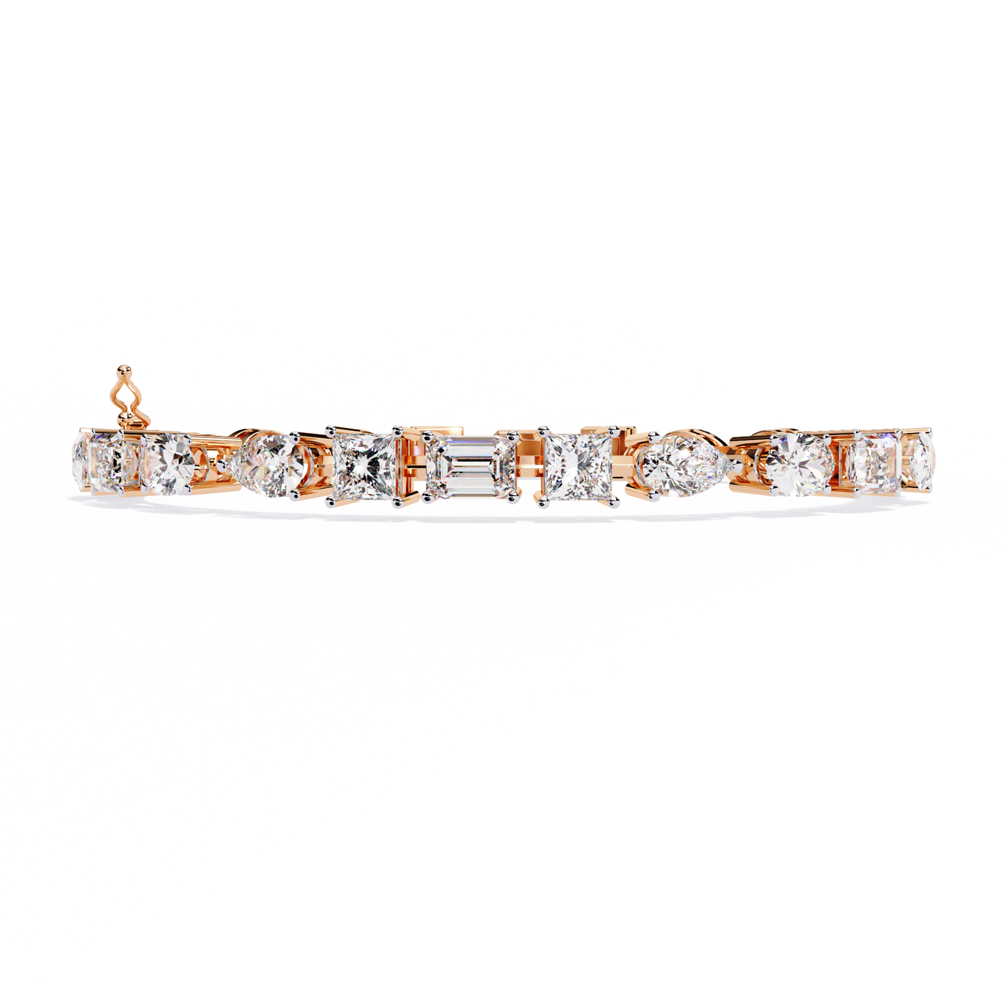 13.84 Ct Multi-Shape Statement Lab Grown diamond  Bracelet