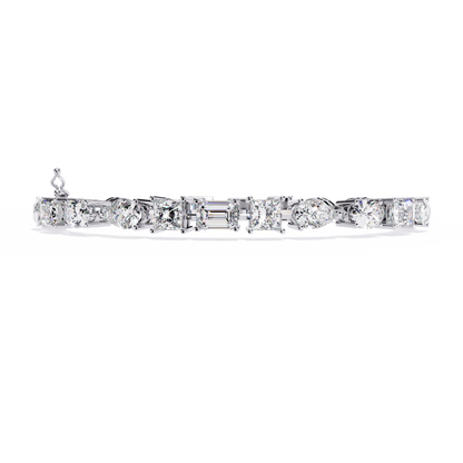 13.84 Ct Multi-Shape Statement Lab Grown diamond  Bracelet