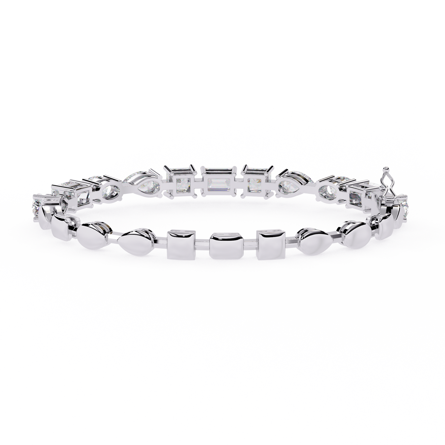 13.84 Ct Multi-Shape Statement Lab Grown diamond  Bracelet