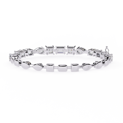13.84 Ct Multi-Shape Statement Lab Grown diamond  Bracelet