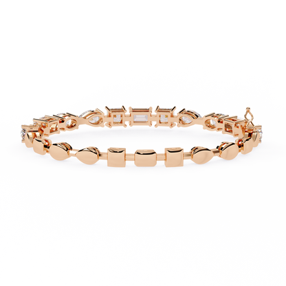 13.84 Ct Multi-Shape Statement Lab Grown diamond  Bracelet