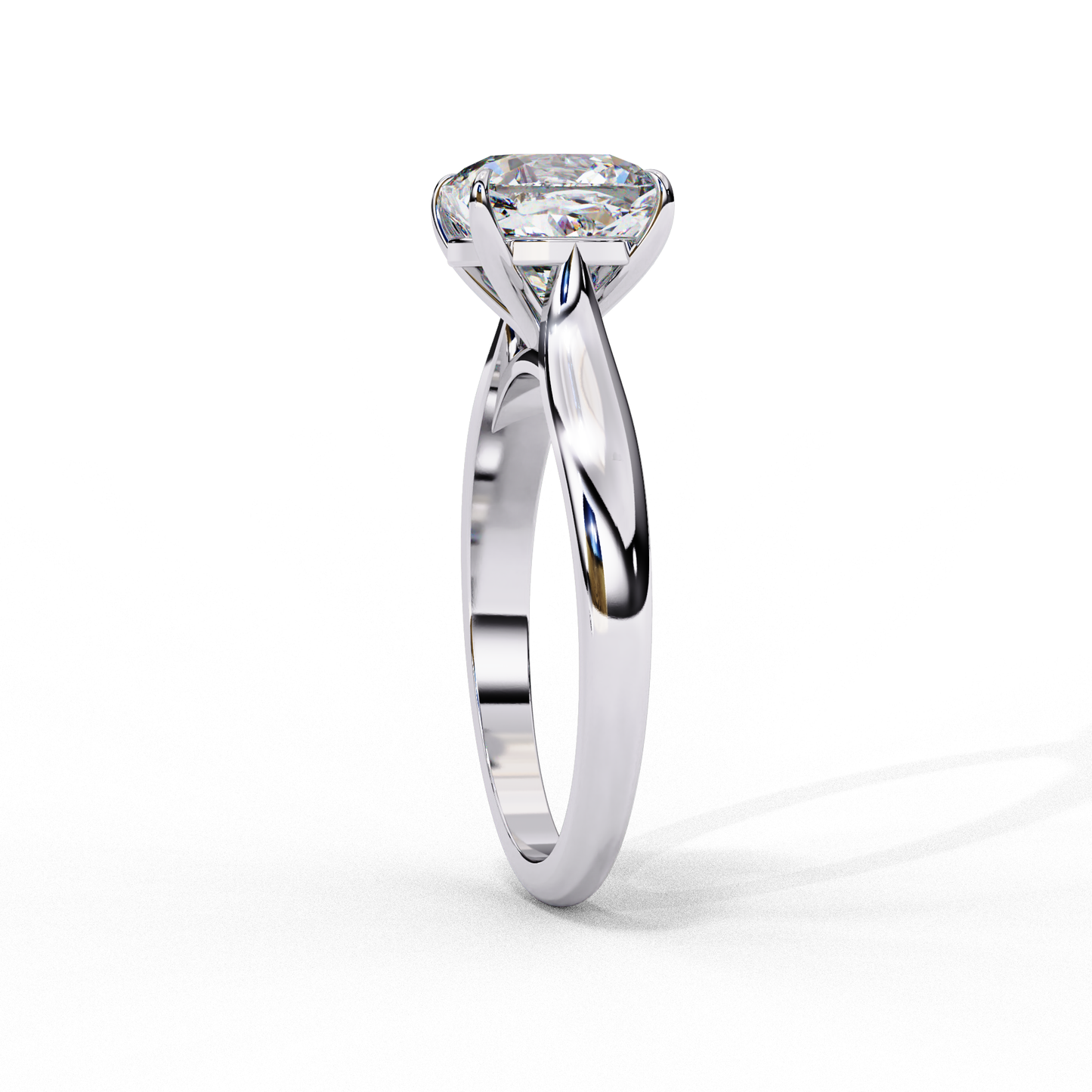 2.65 CT Cushion Cut Lab Grown Diamond Solitaire Ring, Certified Lab Diamond Gold Wedding Ring