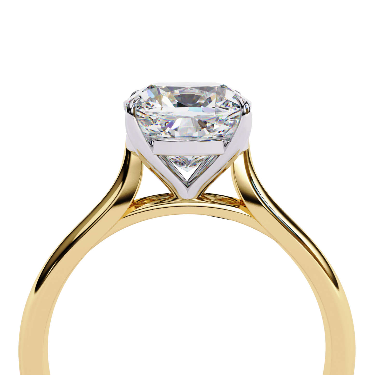 2.65 CT Cushion Cut Lab Grown Diamond Solitaire Ring, Certified Lab Diamond Gold Wedding Ring