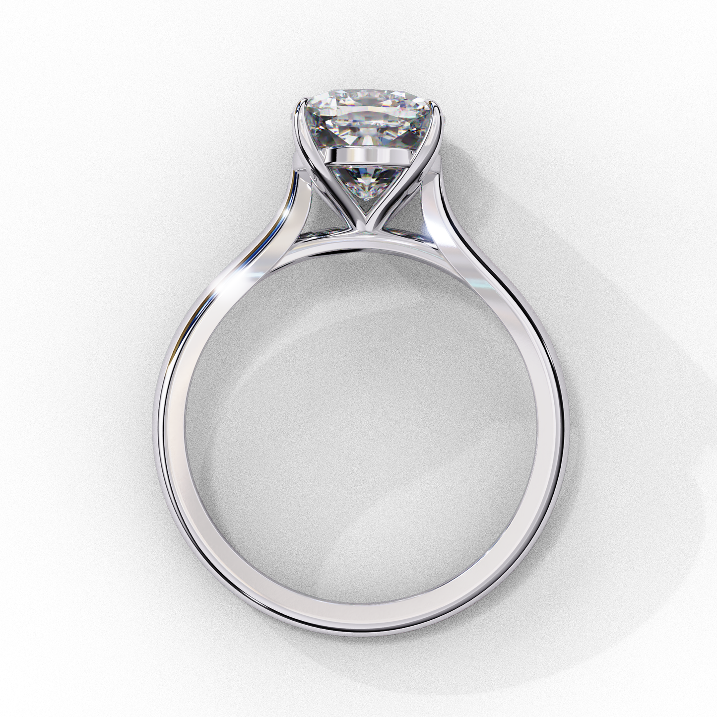 2.65 CT Cushion Cut Lab Grown Diamond Solitaire Ring, Certified Lab Diamond Gold Wedding Ring