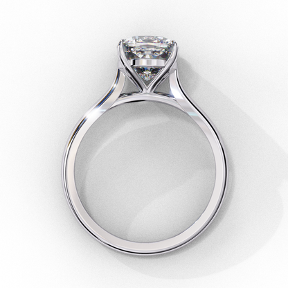 2.65 CT Cushion Cut Lab Grown Diamond Solitaire Ring, Certified Lab Diamond Gold Wedding Ring