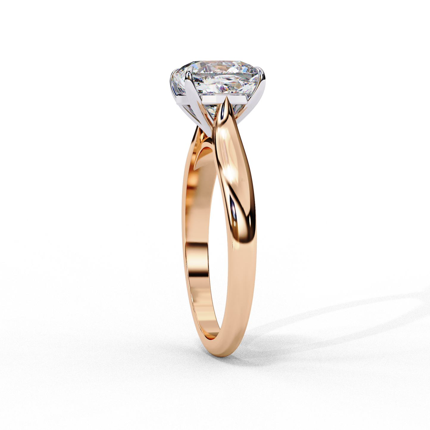 2.65 CT Cushion Cut Lab Grown Diamond Solitaire Ring, Certified Lab Diamond Gold Wedding Ring
