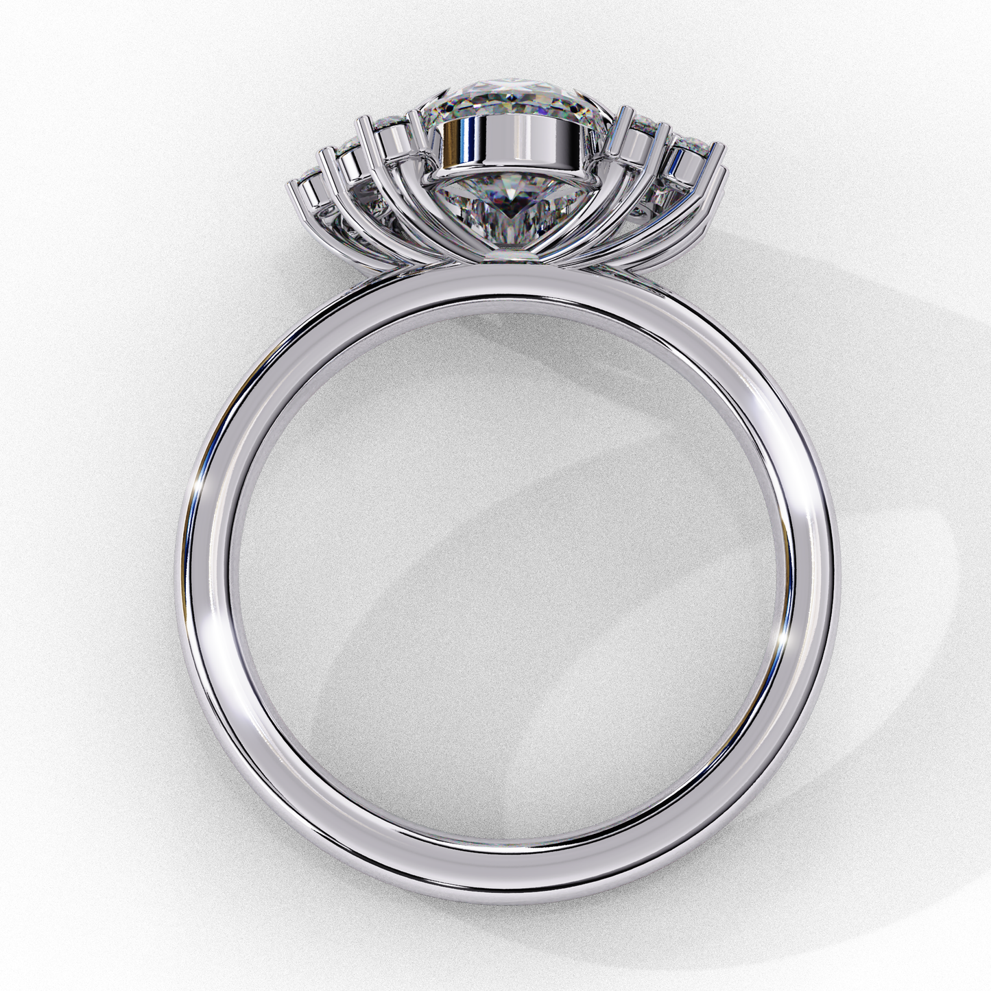 Vintage Art Deco 1.01 CT Oval Cut Engagement Ring, Oval Lab Grown Diamond Wedding Ring, Antique Oval Cluster Ring