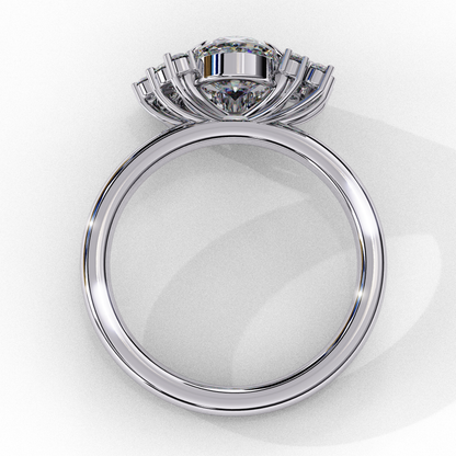 Vintage Art Deco 1.01 CT Oval Cut Engagement Ring, Oval Lab Grown Diamond Wedding Ring, Antique Oval Cluster Ring
