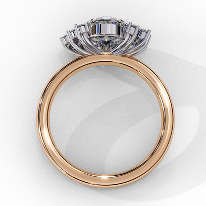 Vintage Art Deco 1.01 CT Oval Cut Engagement Ring, Oval Lab Grown Diamond Wedding Ring, Antique Oval Cluster Ring
