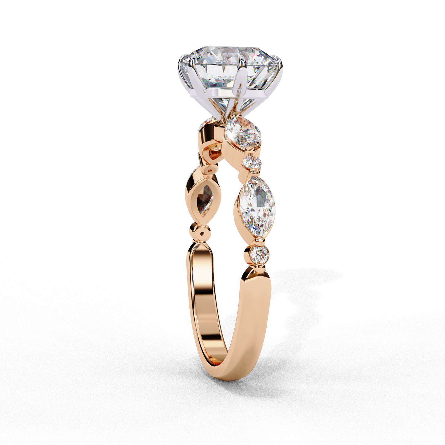 Elysian Round Brialliant Cut Solitaire Ring, 1.92 CT Round Cut Lab Grown Diamond Solitaire Ring