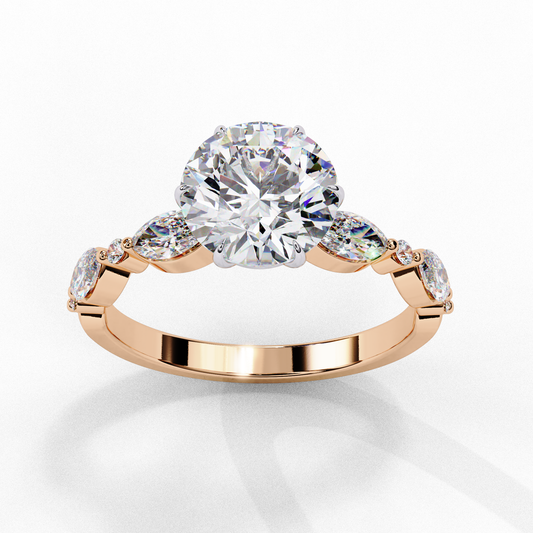 Elysian Round Brialliant Cut Solitaire Ring, 1.92 CT Round Cut Lab Grown Diamond Solitaire Ring