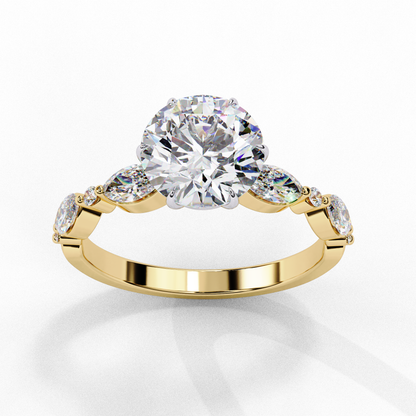 Elysian Round Brialliant Cut Solitaire Ring, 1.92 CT Round Cut Lab Grown Diamond Solitaire Ring
