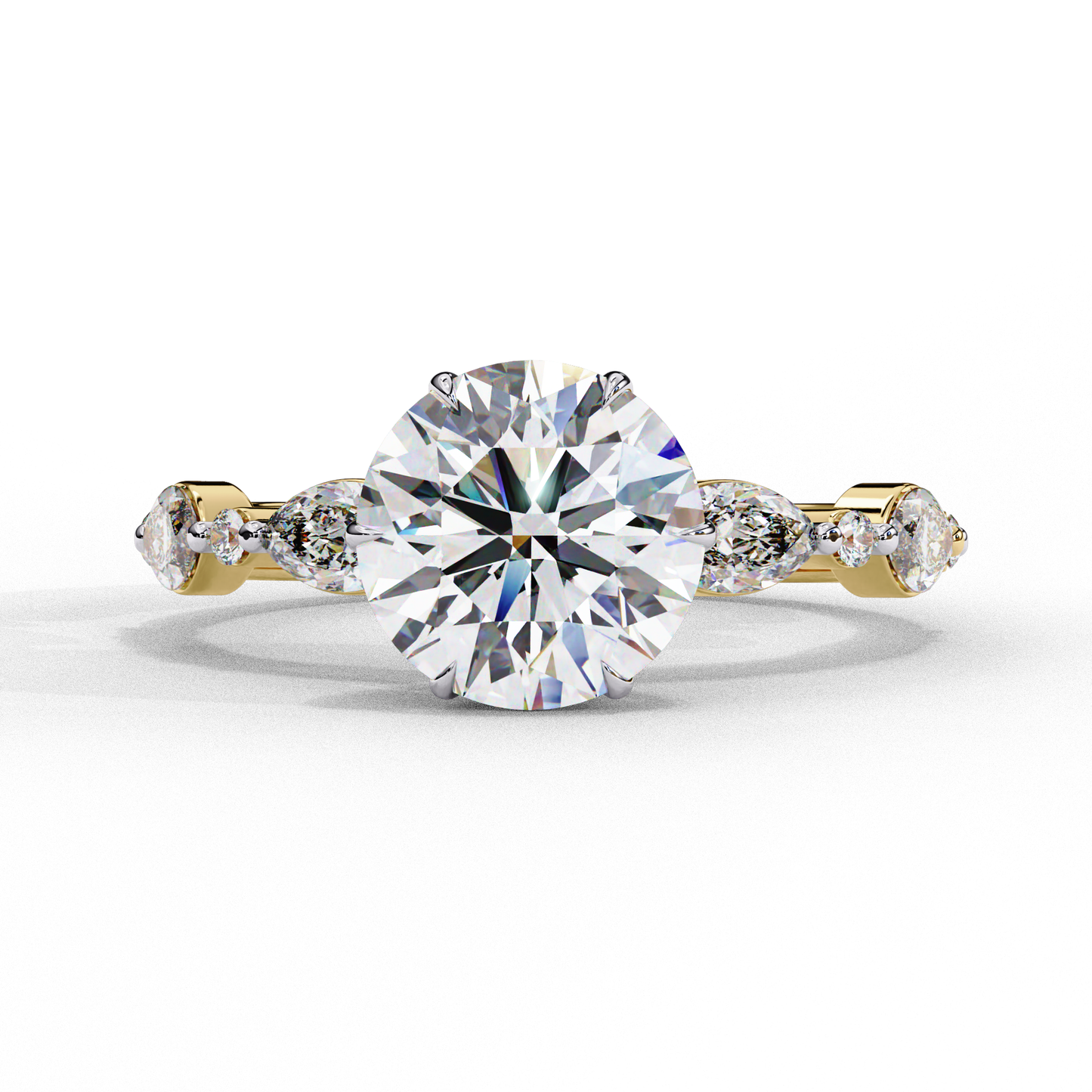 Elysian Round Brialliant Cut Solitaire Ring, 1.92 CT Round Cut Lab Grown Diamond Solitaire Ring